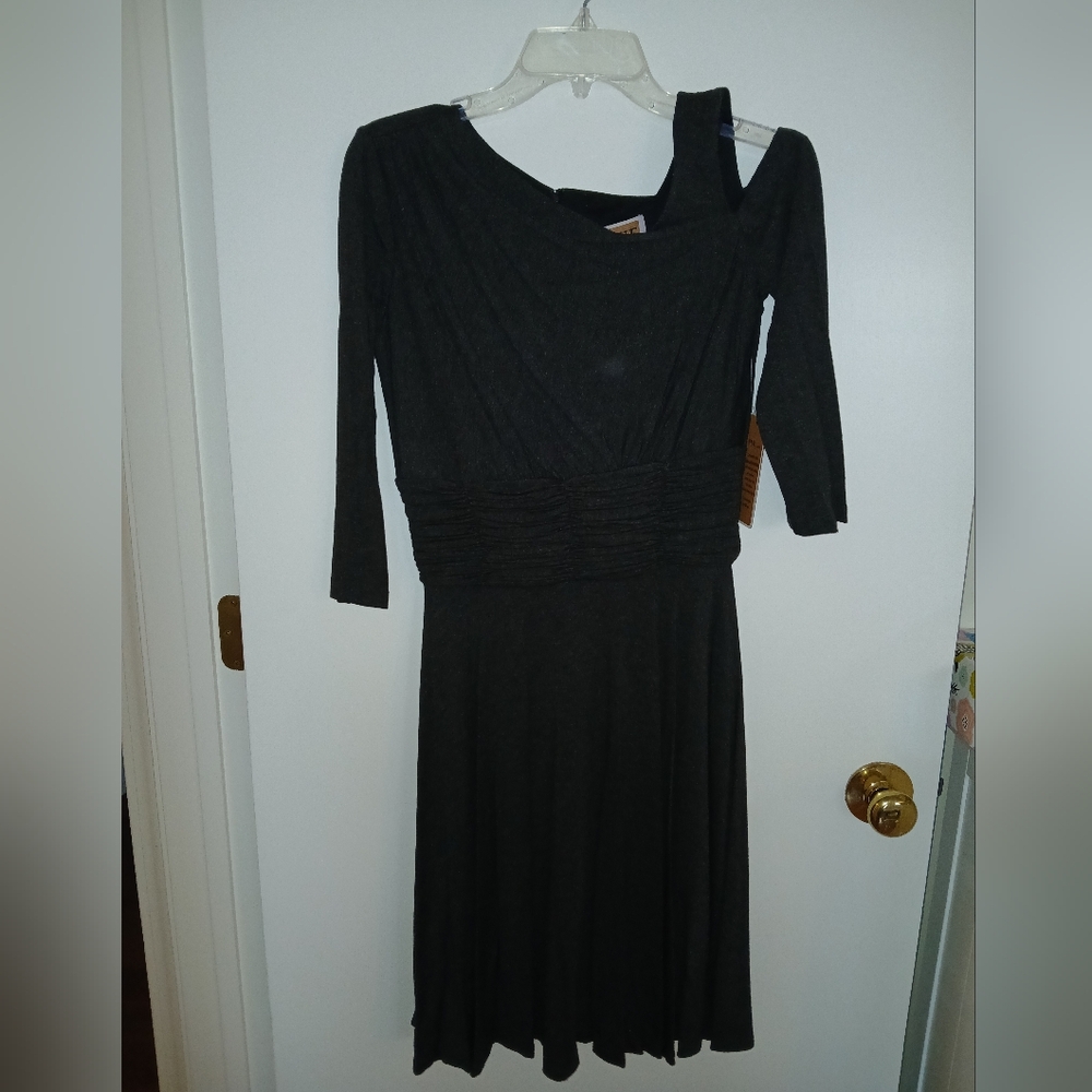 NWT NUE by Shani Elegant Grey Women's Dress, Size 6 - Picture 3 of 16